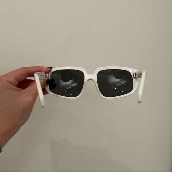 CELINE CL40073I White Gray Plastic Oversized Sunglasses Unisex Eyewear Designer - Picture 7 of 9